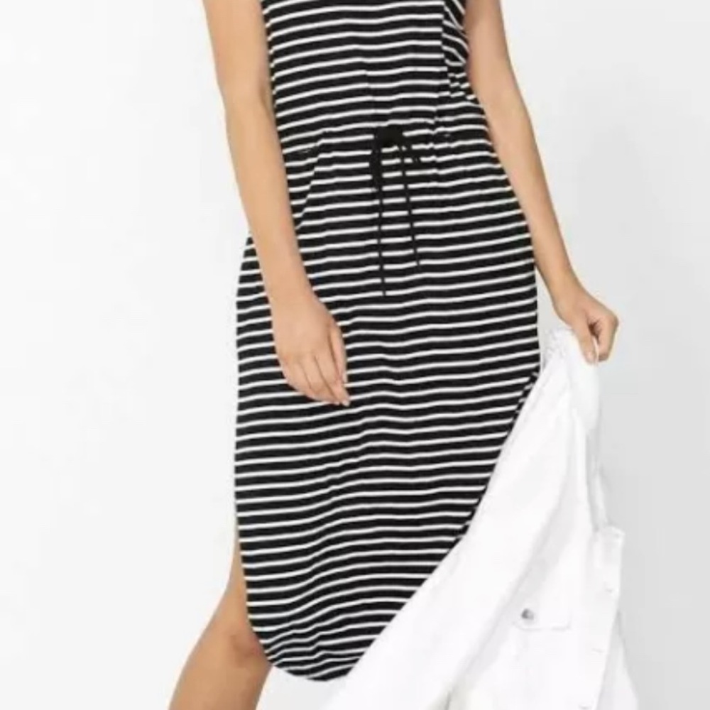 Decjuba D-LUXE BASICS Striped Sleeveless Tank Dress Sz XS - Picture 2 of 8